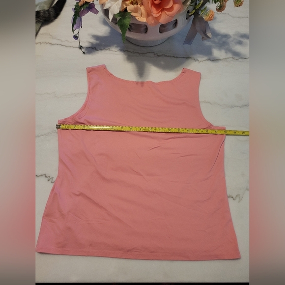 Ruby Rd. Super Soft Fitted Pink Tank Top Petite Medium - Picture 3 of 6